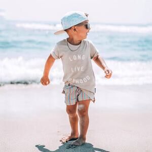 LENOX JAMES - LONG LIVE BOYHOOD TEE - STONE